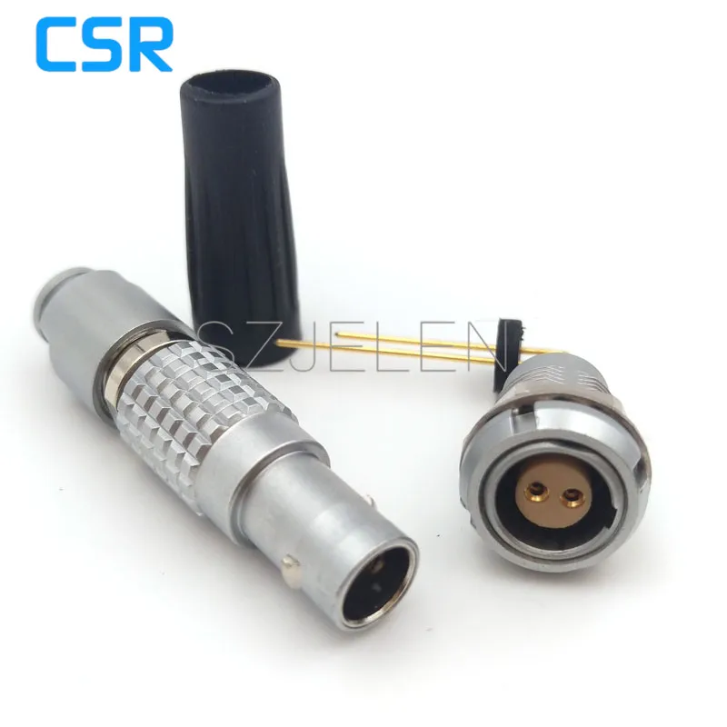 connector FGG.0B.302.CLAD 52Z / ECG.0B.302.CLL , 2 pin plug and socket, 90 degrees looper connector FGG.0B.302.CLAD 52Z / ECG.0B.302.CLL , 2 pin plug and socket, 90 degrees looper