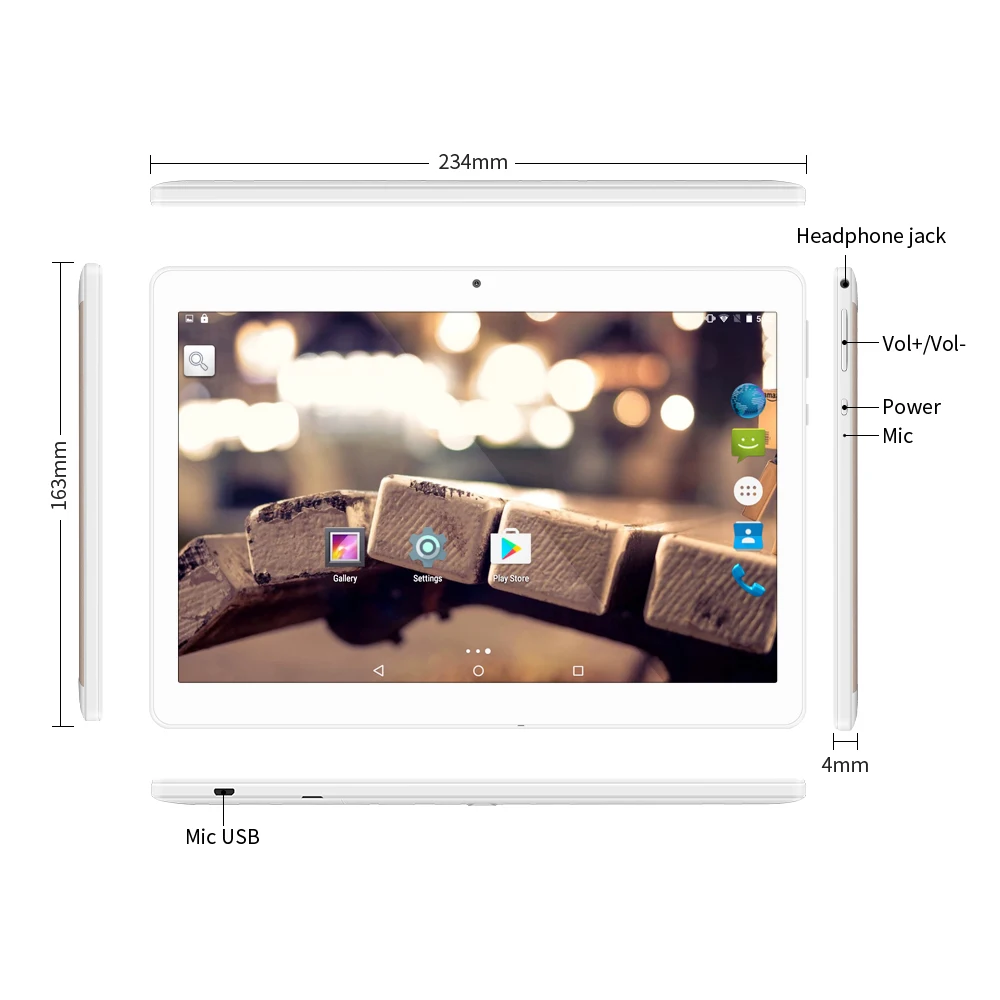Yuntab K17 планшетный ПК четырехъядерный Android 5 1 сенсорный экран 1280*800