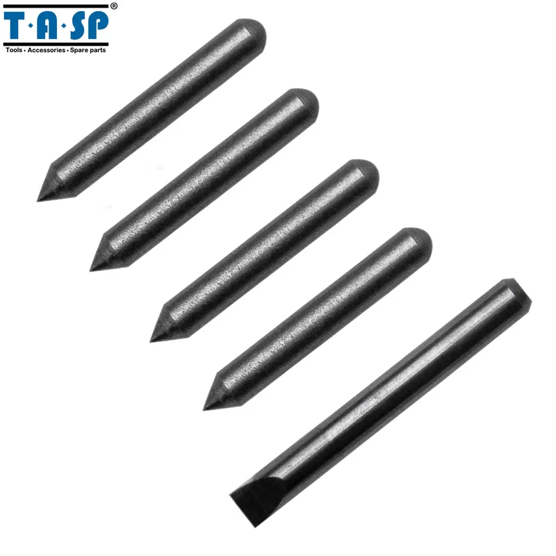 TASP 5pcs Carbide Engraver Bits Point Flat Engraving Bit 3.2mm Shank ...