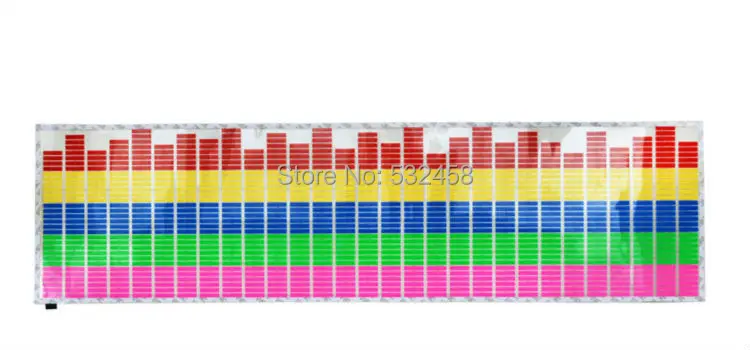 Colourful Music Rhythm Pattern Car Sticker EL Sheet Music Rhythm LED Flash Lamp Stickers Sound Activated LED Light_