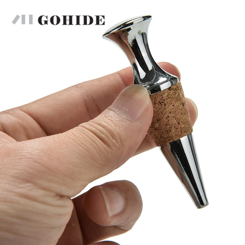 

GUHD Quality Wine Cork Metal Bottle Stopper Champagne Zinc Alloy with Wood Cork Wine Stoppers Home Red Wine Bottle Stopper