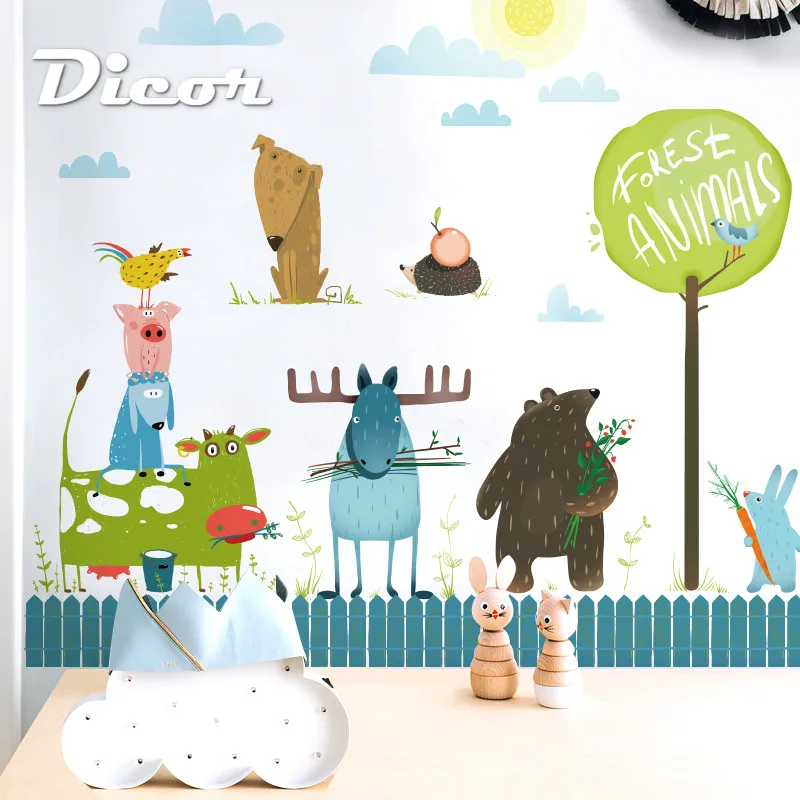 DICOR Brand Wall Stickers For Kids Rooms Nursery Kindergarten Vinyl Removable Wall Sticker
