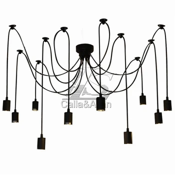 

10 Arms E27 DIY Ceiling Spider Pendant Lamp Shade Light Antique Fairy Scattering Flowers Chandelier Dining Hall Bedroom fixture
