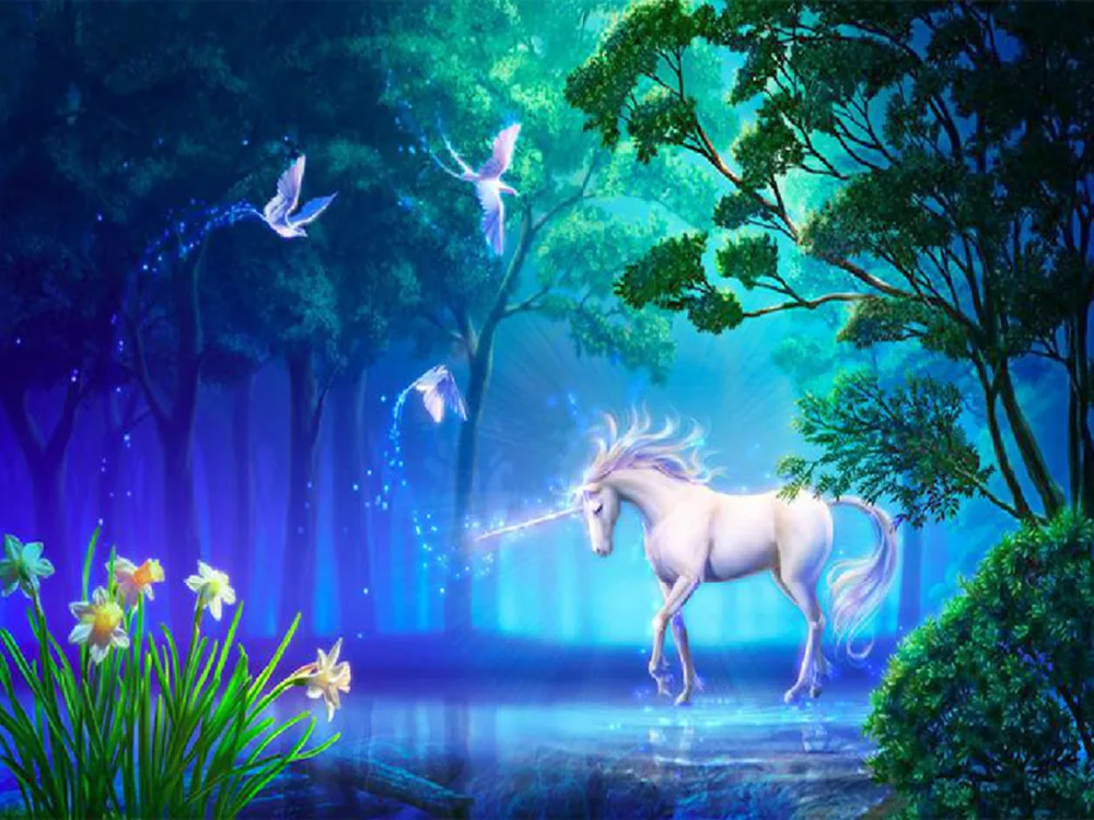 

5D DIY diamond embroidery painting Single horned horse full square rhinestone diamond mosaic home decorative needlework diamant