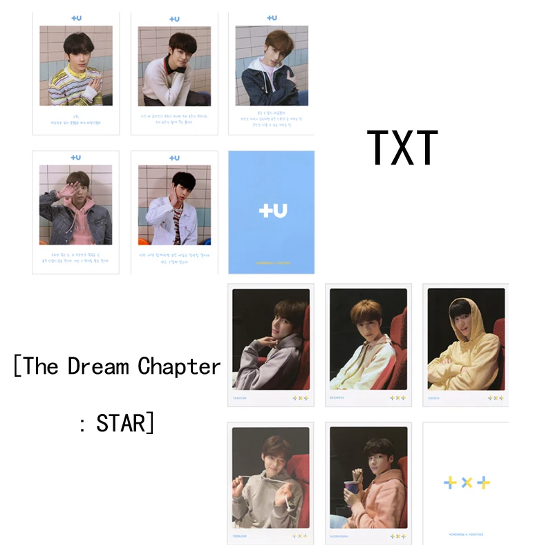 Youpop KPOP TXT CROWN The Dream Chapter Star альбом фото карта хип-хоп самодельные бумажные карты автограф Фотокарта XK615