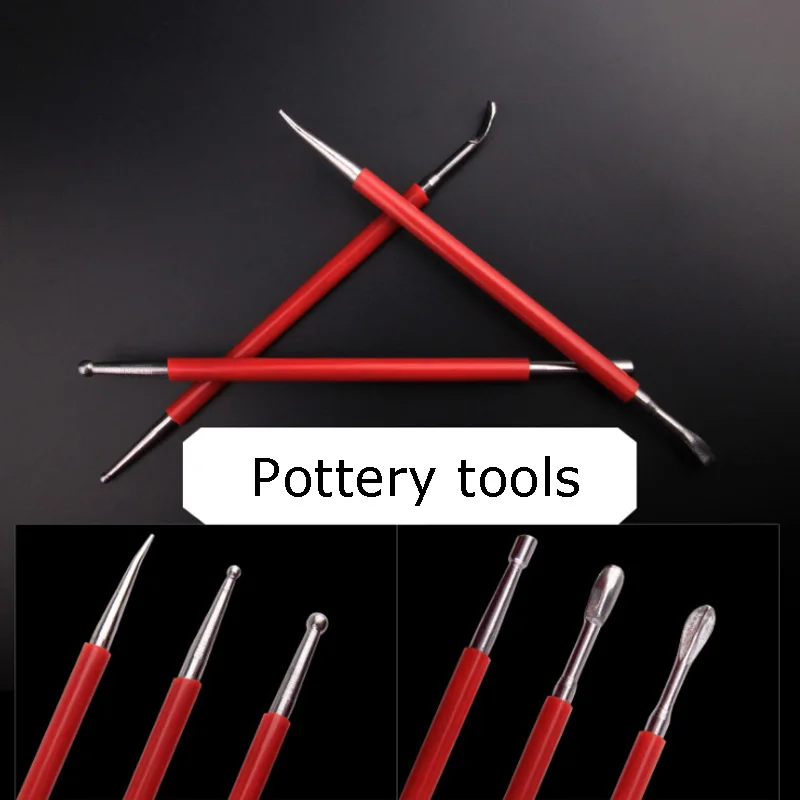 

DIY Handmade Leather Carving Indentation Pen Craft Tools,Stainless Steel Sculpture Pottery Tools For Clay Crimping Pen