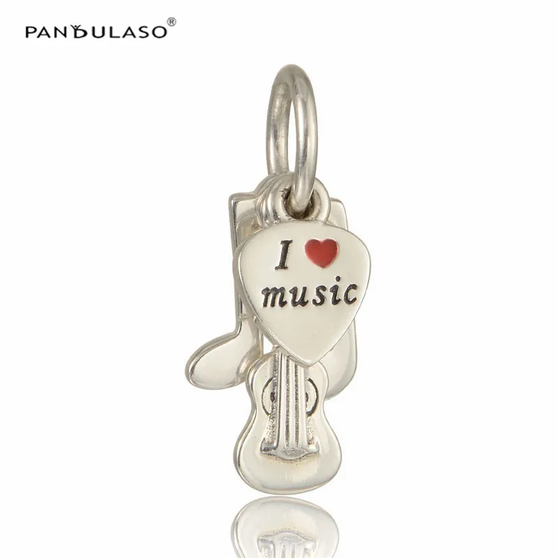 

Pandulaso I Love Music Charm Fashion Female Beads Fits Charms 925 Silver Original Bracelets Woman Beads For Jewelry Making