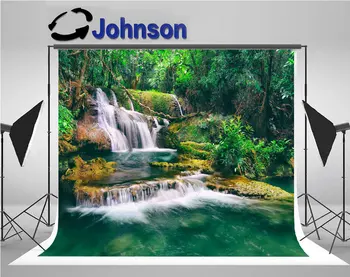 

rain forest huay mae kamin waterfall background Vinyl cloth High quality Computer print scenic backdrops