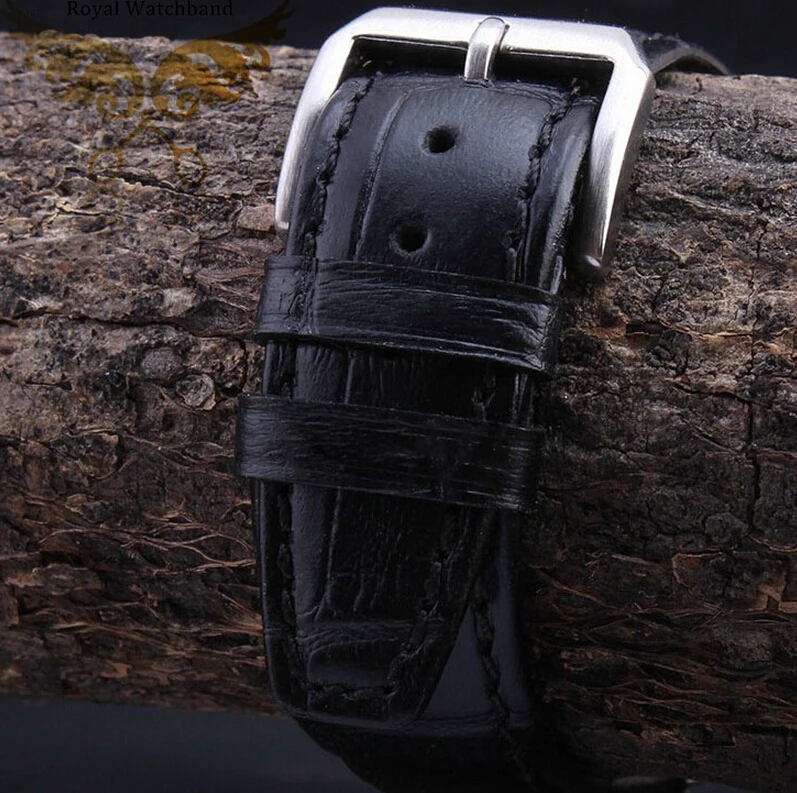 1 шт. браслет из натуральной кожи с крокодиловым узором 20/21/22 мм|buckle clasp|watch band