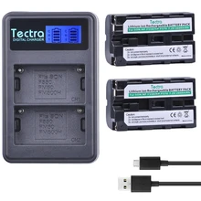 2Pcs NP-F550 NP-F570 NPF550 NPF50 Battery + LED USB Dual Charger for Sony CCD-SC5 CCD-TRV80PK DCR-TRV820 CCD-TR67 Battery