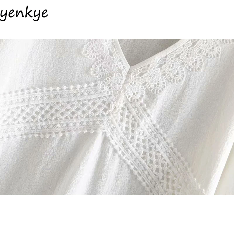 Women modis Pompoms Trims V Neck Floral Print Blouse Long Sleeve Vintage Oversize Summer Tops blusas mujer de moda 2019