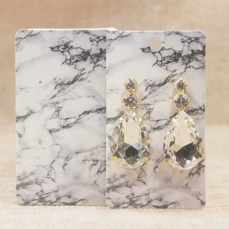 Последний стиль) крафт-бумага Marbling карты-стойки для ювелирных изделий, ожерелье и серьги дисплей 100 шт/1 лот(можно на заказ 1000 шт - Цвет: 50cards50bags as pic