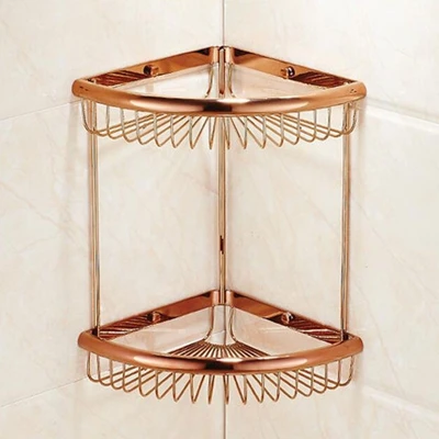 Bathroom Shelves Xogolo Медь покрытием из розового золота настенные Мода Аксессуары для ванной papaer Полотенца держатель стойки Ванная комната полки Интимные аксессуары - Цвет: Bathroom Shelves