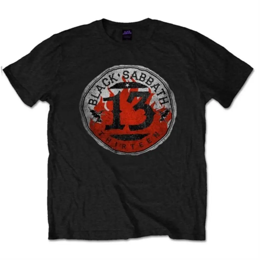 Black Sabbath Men's 13 Flame Circle Short Sleeve T-shirt, Black, Small Short Sleeve T-Shirt Free Shipping Black Sabbath Men's 13 Flame Circle Short Sleeve T-shirt, Black, Small Short Sleeve T-Shirt Free Shipping