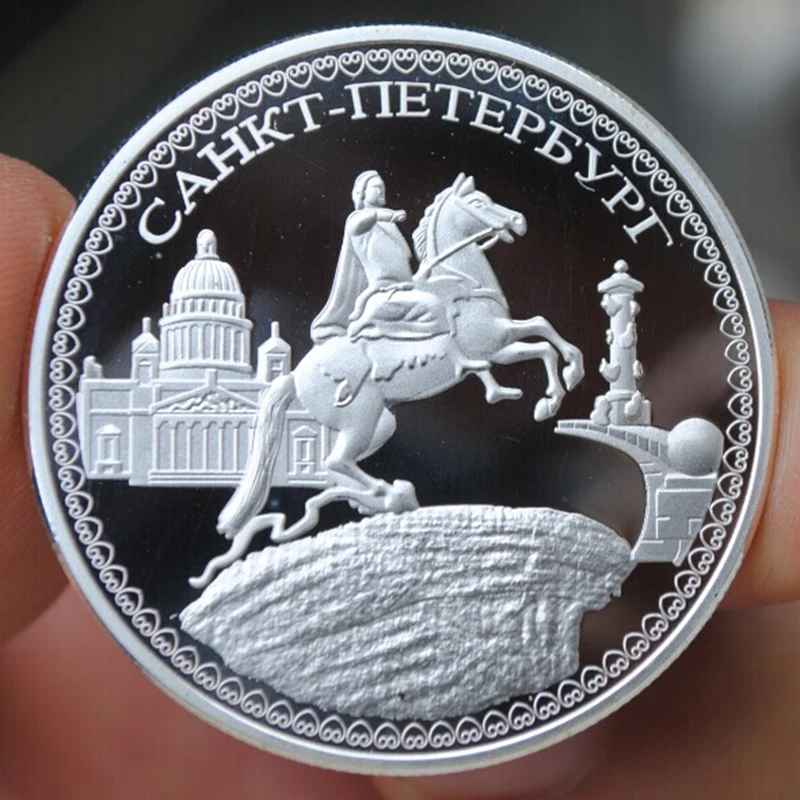 Украина золотые монеты император Питер Бронзовый рыцарь русские силиверовые монеты Украина памятная монета