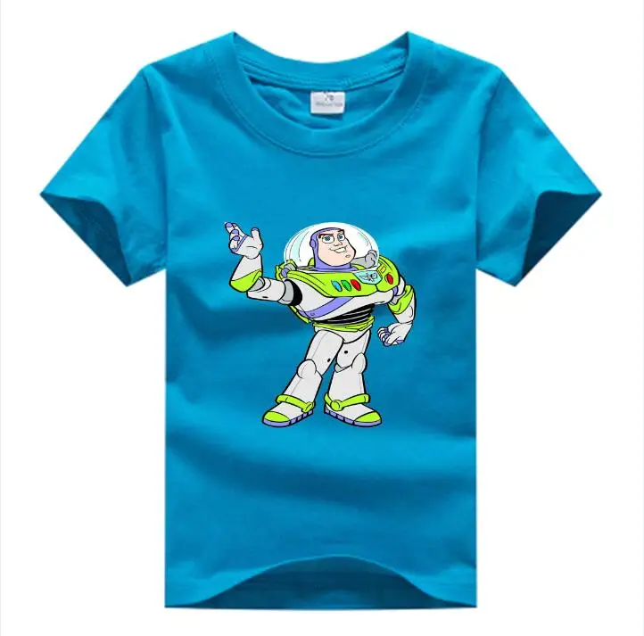 blue childreT-shirt Футболка 3D Woody Buzz Lightyear Toy Story, футболка с мультяшным принтом, мужские футболки для женщин, унисекс, 3D футболка, От 3 до 8 лет, NN - Цвет: blue childreT-shirt