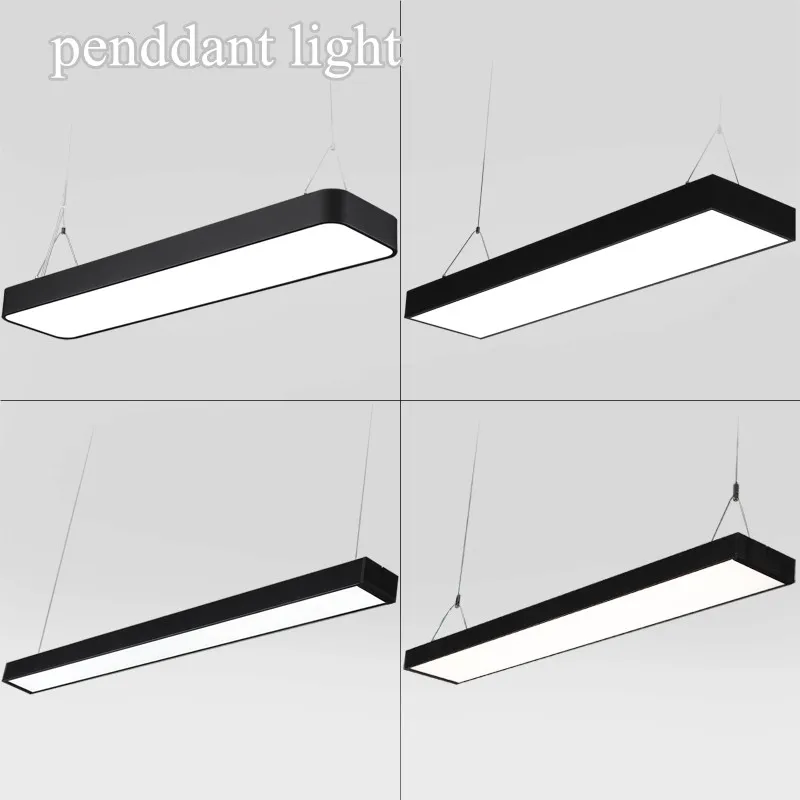 

20pcs /lot LED Pendant Light LED office chandelier Black silver Hanging Suspension Panel Droplight For Office Dining Room Table