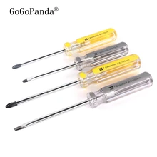 2 шт./лот, шлицевая и Phillips, Магнитная отвертка, набор длинных тонких ремонтных инструментов(1+ отвертка и 1-отвертка