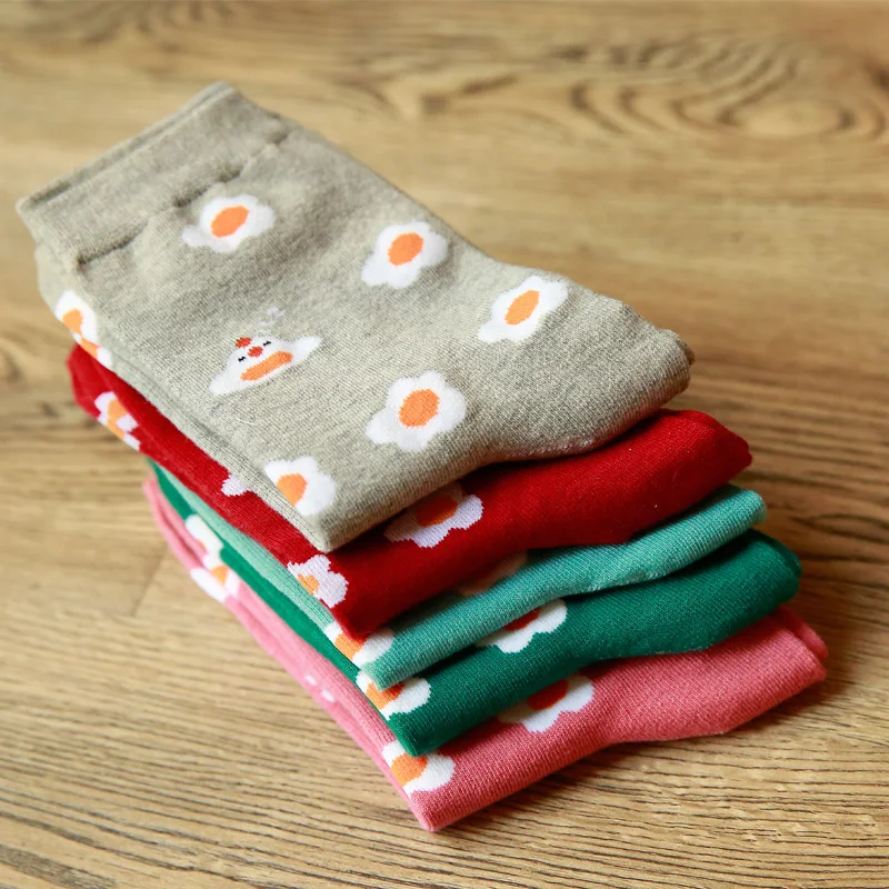 

Clearance! Winter Autumn New Women In Tube Sock poached egg Cotton EUR35-40