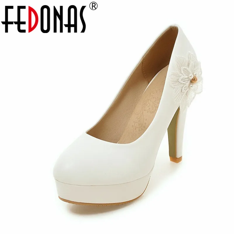 

FEDONAS New Spring Autumn Thick High Heeled Pumps Woman Round Toe Female Platform Shoes Casual Office Lady Shoes Plus Size