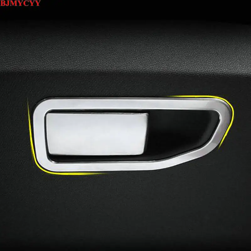 BJMYCYY для peugeot 3008 GT LHD передняя панель управления Pessager перчатка-инструмент коробка ручка крышка аксессуары для интерьера - Название цвета: Серебристый