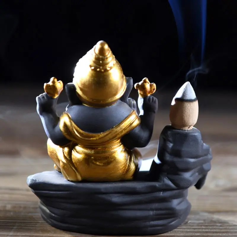 Керамический водопад курильница для благовоний горелка Бог слон буддийский Будда Держатель конусная курильница домашний декор