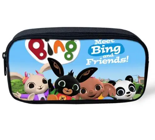 

Cartoon Animals Bing Bunny Print Pencil Bags Kids Baby Pen Pouch Cute Women Cosmetic Cases Child School Supplies Stationery