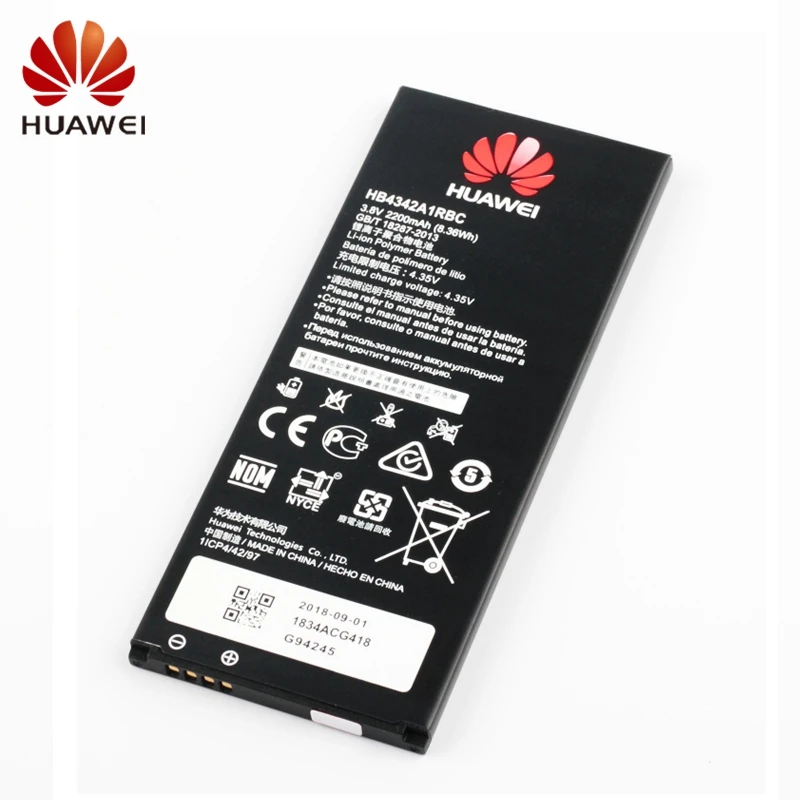 

HUAWEI HB4342A1RBC Genuine Battery For Huawei SCL-TL00 Honor 5A LYO-L21 Y5II Y5 II Ascend 5+ Y6 Honor 4A 2200mAh Battery + Tool