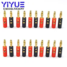20pcs 4mm Audio Speaker Wire Cable Adapter Connector Banana Plug Gold Plated 20pcs 4mm Audio Speaker Wire Cable Adapter Connector Banana Plug Gold Plated