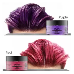 Sevich воск цветная краска для волос перманентные волосы унисекс сильный держать фиолетовый серый цвета волос крем одноразовые пастельные