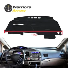 Для Honda Civic 4 двери седан 2006-2011 интерьер приборной панели крышки Dashmat Даш Мат Pad козырек от солнца приборная панель ковровые покрытия для леворульных автомобилей черного цвета