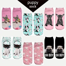 Новое поступление щенок пес собачка по косточку, Носки Симпатичные носки с Мопсом пространство собаки, футболки для мальчиков и девочек подростков в стиле Харадзюку