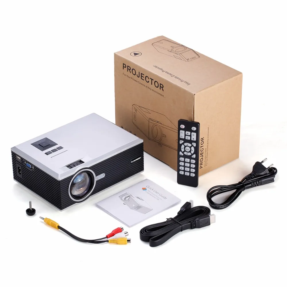 Exquizon FLOUREON Portable Mini LED Cinema Video Digital HD Home Theater Projector BL88 4K Beamer Proyector with USB HDMI (11)