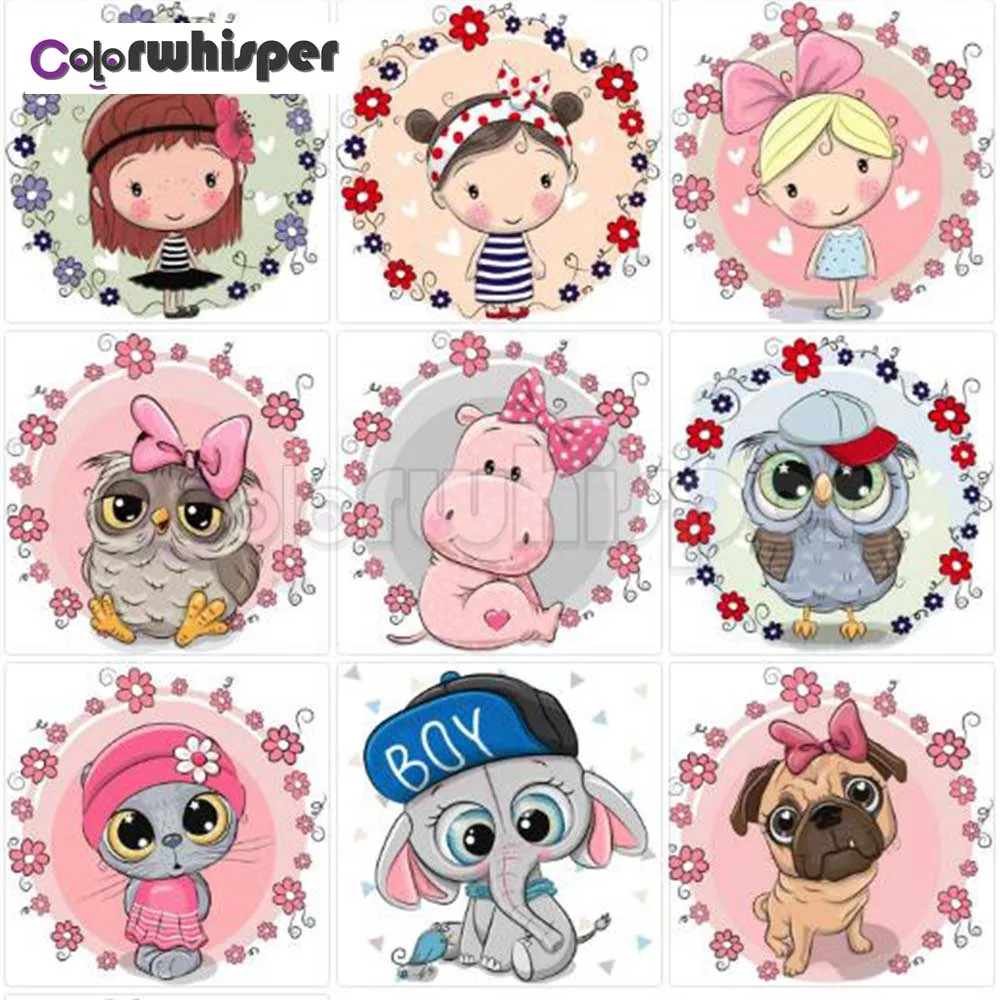 

Diamond Painting Full Square/Round Drill Cartoon Sheep Dog Elephant 5D Daimond Painting Picture Cross Stitch Mosaic Gift XP164