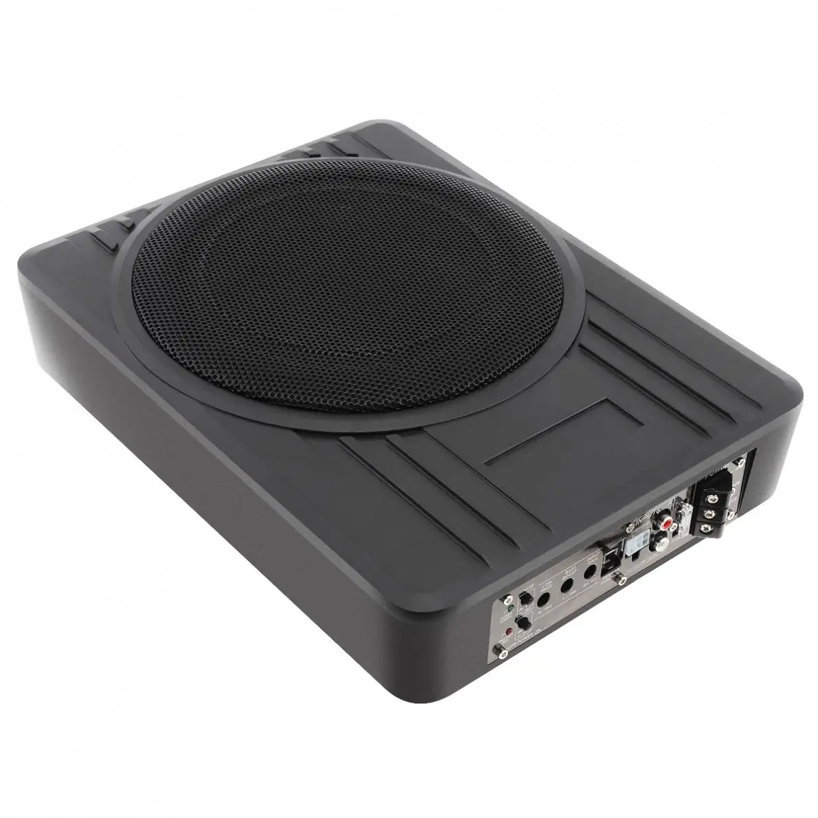 Universal Negro 8 pulgadas 600 W fuselaje delgado bajo asiento coche activo Subwoofer altavoz amplificador de graves Universal Negro 8 pulgadas 600 W fuselaje delgado bajo asiento coche activo Subwoofer altavoz amplificador de graves