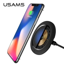 USAMS Universal Fast Charger Qi Wireless Charger 5V 2A Ultra Mini Recharger Portable Wireless Battery Charger for Samsung iPhone