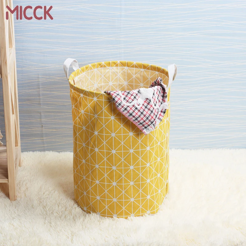 

MICCK Foldable Laundry Storage Basket Clothes Storage Bag Large Dirty Laundry Basket Kids Toys Organizer Home Sundries Barrel