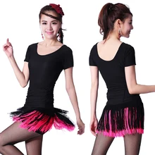 15 цветов женское латинское танцевальное платье для взрослых латинские тренировочные юбки с кисточками бальное платье для выступления платье Танго Сальса юбки
