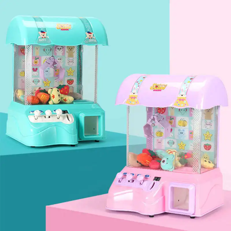 Children's Mini-catch Doll Machine Household Hanging Candy Clip Doll Toys Gashapon Game Coin Operated Game Doll Machine 5