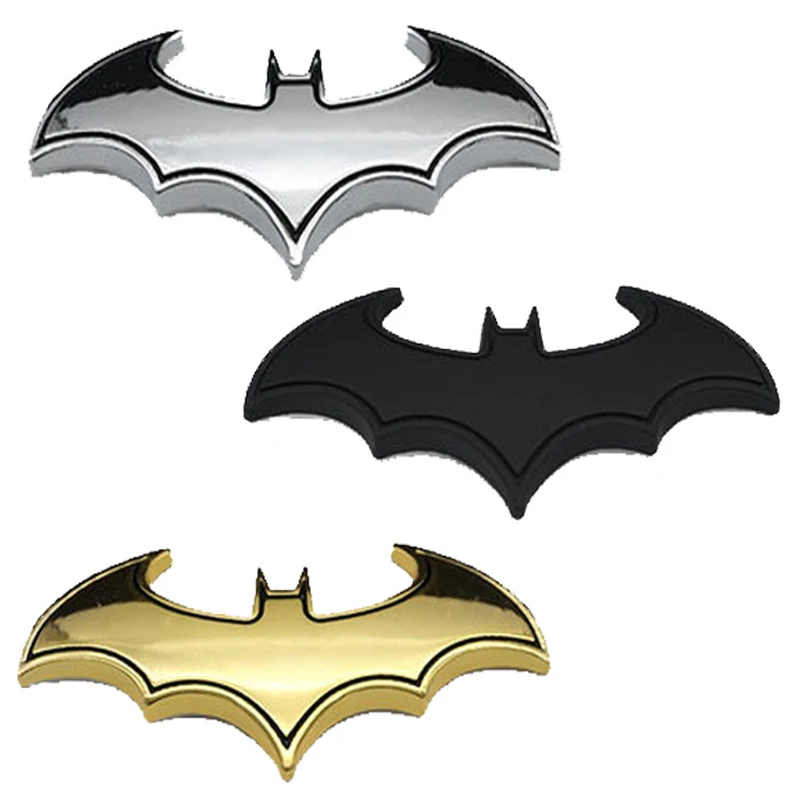 3D Batman Chrome Metal Motorcycle Auto Car Logo Sticker Emblem Badge Tail Decal