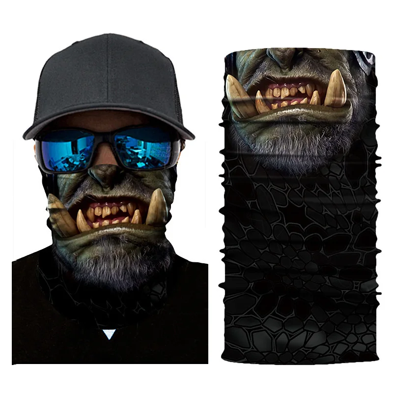 Cycling Headscarf 3D Printing Skull Face Mask Scarf Ghost Dust-proof Snowboard Neck Warmer Face Shield Balaclava Bandana AC0243 (13)