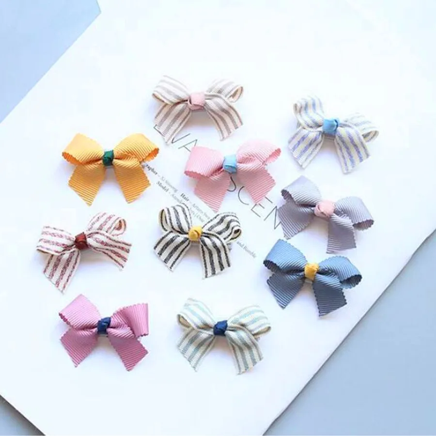 

Jolly S 10pcs colorful toddlers hair bows hair clips for girls mini hair ties elastic hair bands hairpin kids hair accessories