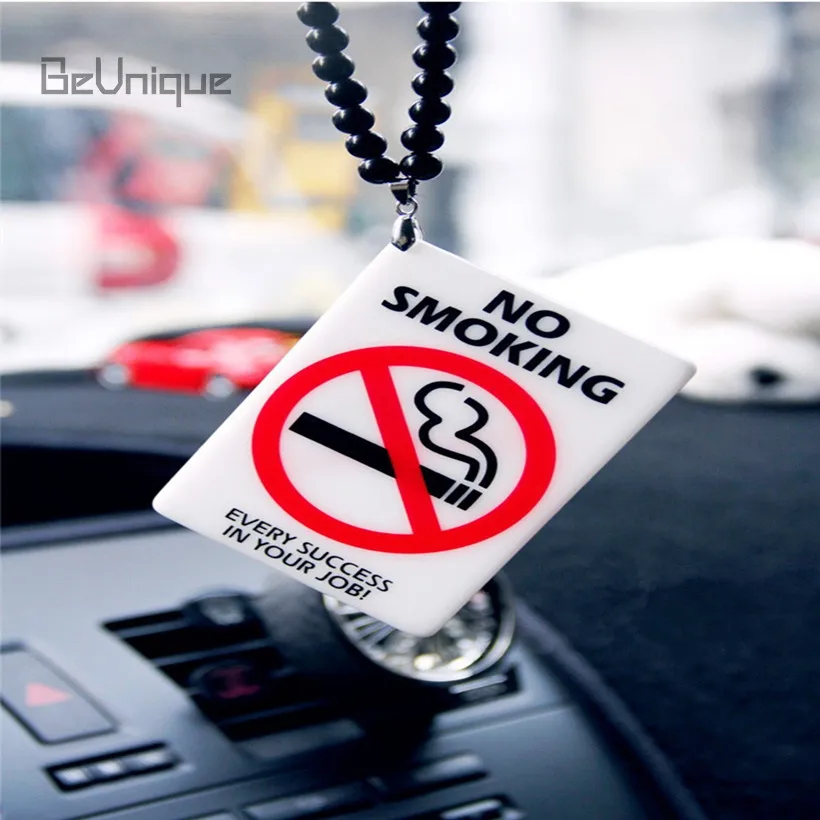

Hellaflush Auto accessories NO SMOKING Modified Car Air freshener Car Pendant Interior Decor Hip Hop Acrylic Bead Necklace