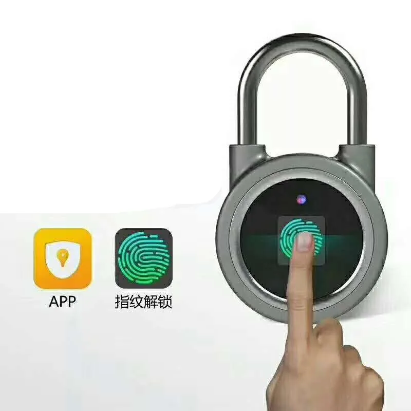Keyless Fingerprint Lock APP Button Password Unlock Waterproof Anti Theft Padlock Door Lock for