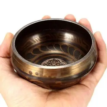 

Meditation Bells Tibetan Singing Bowl Buddhist Heart Chakra Zen Gong