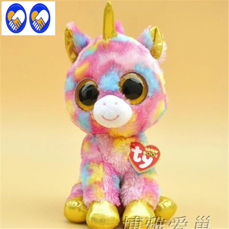 を玩具夢tyビーニーボース大きな目小さなユニコーンぬいぐるみ人形かわいいぬいぐるみコレクション素敵な子供のギフト Beanie Boos Big Eyes Ty Beanie Boos Bigbeanie Boos Big Aliexpress