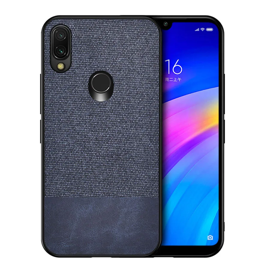 

RIJOW for Xiaomi Redmi Note 8 7 Pro Case Back Phone Cover Redmi 7 Pro Cloth PU Leather TPU for Xiomi Redmi 7 Phone Cover Cases