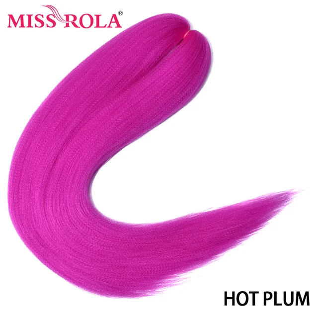 Miss Rola Synthetic Wholesale Bulk 5 Pieces 24 Inch 100g Stretched Jumbo Braiding Hair Kanekalon Pink Twist Braid Hair Extension P4/27
