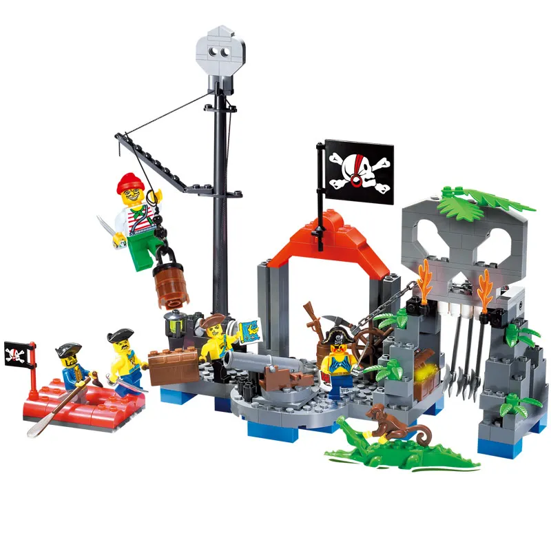 

309 178pcs Pirate Constructor Model Kit Blocks Compatible sluban Bricks Toys for Boys Girls Children Modeling