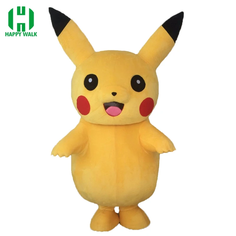 

2019 Newest Pikachu Mascot Costume Cartoon Pikachu Halloween Carnival Costume Pikachu Christmas Costumes For Adult